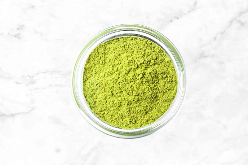 Kratom leaves are dried and ground into a fine powder before being packaged for sale or further processing.