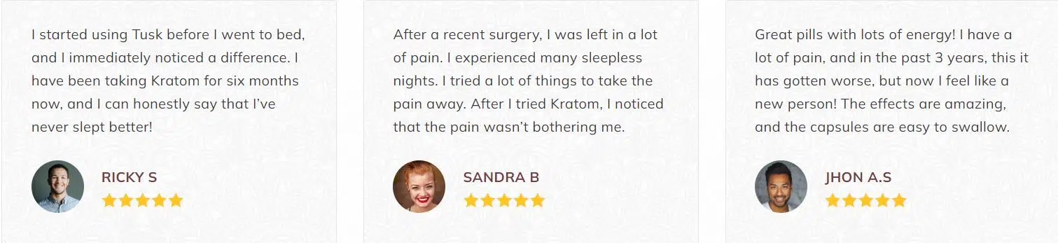 image of tusk kratom customer reviews