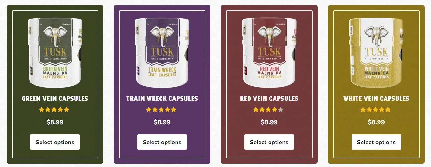 image of tusk kratom products